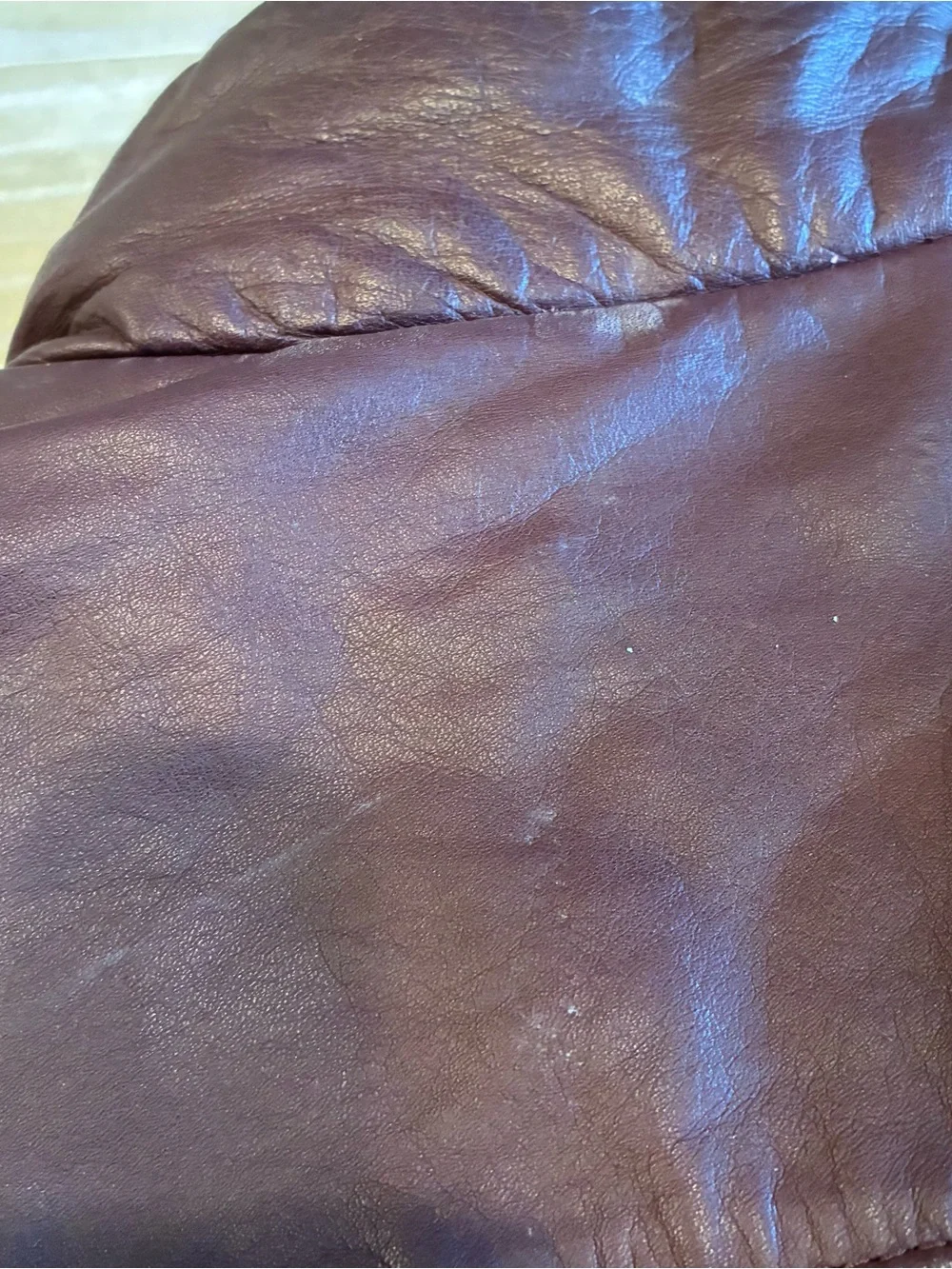 Fidelity Men's Burgundy Leather Bomber Jacket